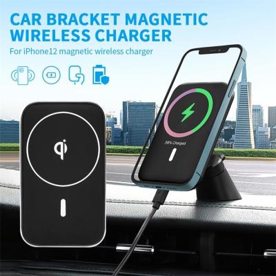 China 12V 1.5A Magsafe Fast Magnetic Wireless Car Charger For IPhone 13 Mini Pro Max for sale