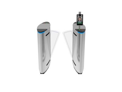 China Anti Tailgating Face Recognition Turnstile Qr Bar Code Flap Barrier Gate IP44 for sale