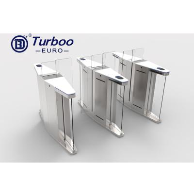 China Optical Pedestrian Gate Turnstiles High Speed SUS304 10mm Transparent Acrylic Wings for sale