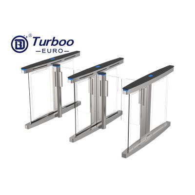 China Automatic Access Control Turnstile Gate Transparent Acrylic Arm With Brushed Servo Motor for sale