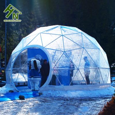 China Semi Permanent Clear Pvc Roof Geodesic Dome Tent For Outdoor Exhibition Events for sale