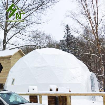 中国 Winter White Outdoor Glamping Hotel Geodesic Dome Tent For Sale 販売のため