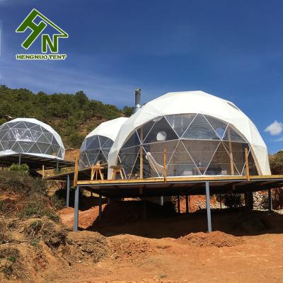 China Barraca de domo para 2 a 5 pessoas ao ar livre Hotel Glamping Geodesic Dome Tenda à venda