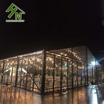 China Wedding Aluminium A Shaped Glass Marquee Tent 12m Width for sale