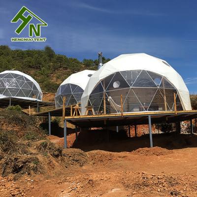 中国 7m Geo Dome Tent White Dome Tent With Skylight family dome tents for camping 販売のため