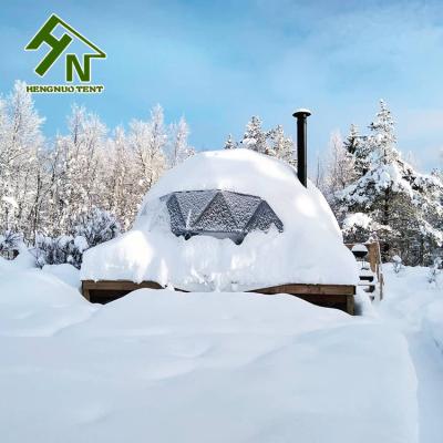 中国 Strong snow load hotel geodesic dome tent 販売のため
