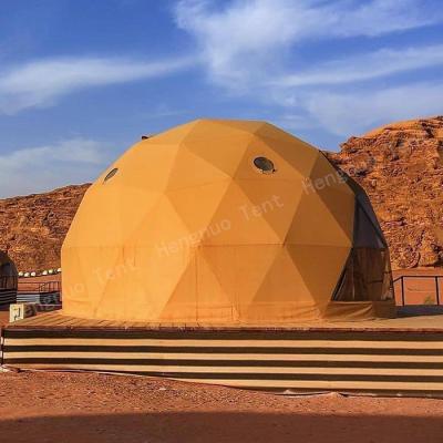China Geodesic Dome Glamping Prefabricated Tents Metal Frame Camping Tourism for sale