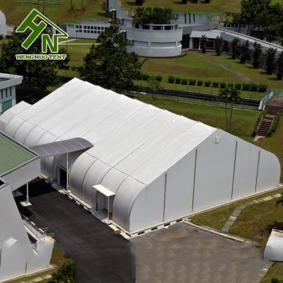 China Peach Shape Curved Event Tent Aluminum Frame Black Out Roof Cover for sale