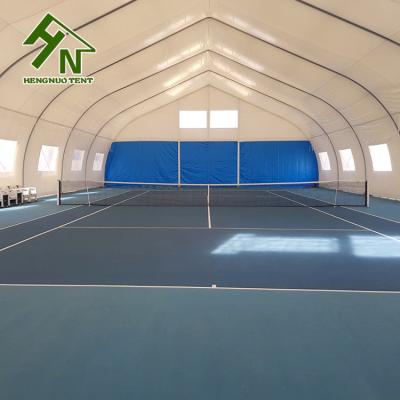 China TFS Style Aluminum Frame PVC Opaque Fabric Curved Canopy Tennis Court Tent for sale