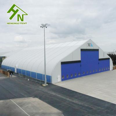 China 11.3m High Huge 40x50m Curved Event Tent Aircraft Helicopter Shelter for sale