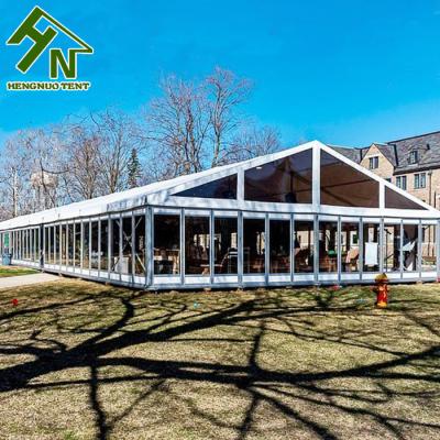 China Outdoor Catering Reception Glass Marquee Tent Aluminum Frame Clear PVC for sale