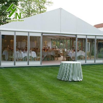 China House Shape Glass Marquee Tent  Aluminium 6061 T6 For 100 - 200 People Tent for sale