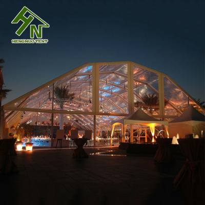 China Aluminum Structure Luxury Transparent Banquet Tent Party Polygon Canopy for sale