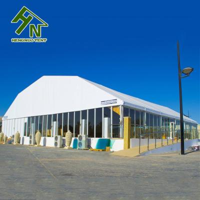 China 1000 People Exhibition Events Polygonal Tent Glass Side Walls Glasshouse Marquee for sale