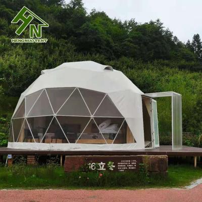 China Hot-Dip Galvanized Steel Geodesic Dome Tents Glamping Tent With Insulation for sale