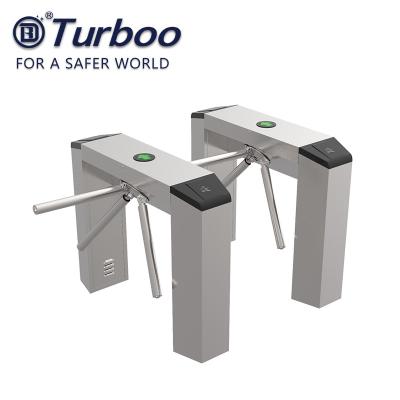 China SUS201 Tripod Turnstile Gate Barrier With Bi Direction Two RFID Readers for sale