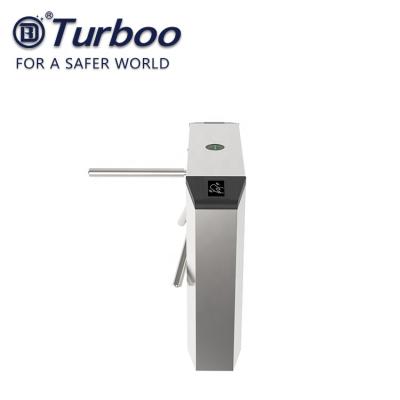 China Card Reader Tripod Turnstile Gate Stainless Steel Arm Automatically Drop Down for sale