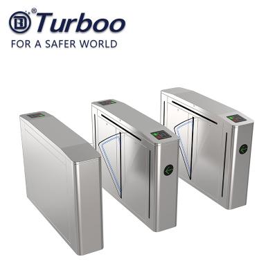 China SUS304 Access Control Turnstile Gate Optical Stainless Steel Swing Waist Height for sale