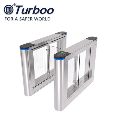 China Infrared Sensors bi-direction gate swing turnstile manufactures1400X185X1020mm biometic access control system solutions for sale
