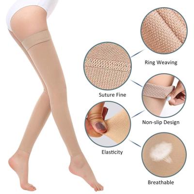 China Nude Thigh High Medical Compression Stockings for sale