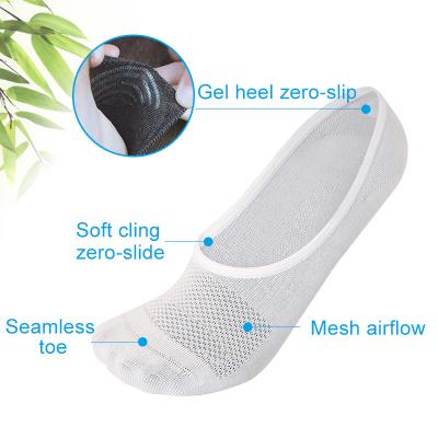 China Los calcetines de bambú invisibles inconsútiles de la circulación de aire suavemente se aferran la diapositiva cero en venta