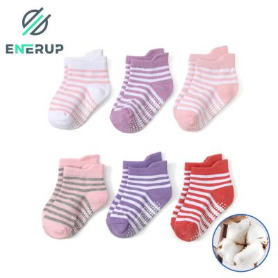 China 100% Cotton Baby Boy Pink No Show Socks Anti Slip Quick Dry for sale