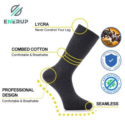 China Mid Calf Business Copper Infused Socks Solid Lightweight Athletic Socks for sale