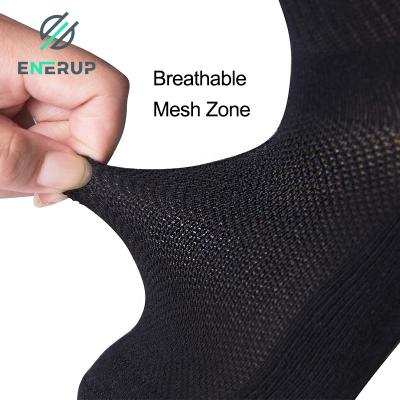China Short Copper Moisture Wicking Athletic Socks Polyester Spandex for sale