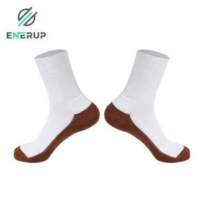 China White 2XL Mens Loose Fit Diabetic Socks Copper Fit Socks For Diabetics for sale