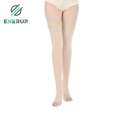 China Thigh High Compression Stockings 20 30 Mmhg Open Toe Medical Support Pantyhose for sale