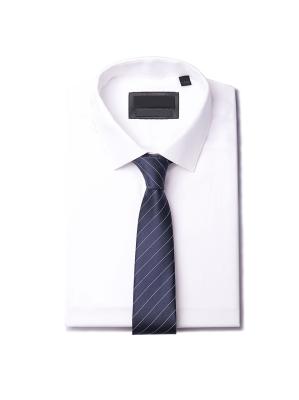 China Men's Neckwear Leisure Navy Custom Ascot Woven Tie Silk Woven Strip Necktie for sale