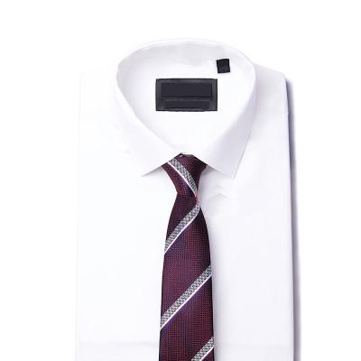 China Mens Fashion luxury 100% silk wine  neck tie for dress shirt for sale