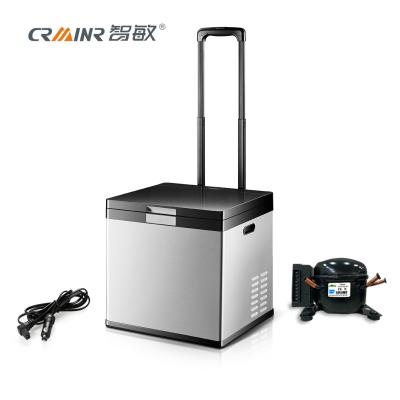 China Trolley Handle Portable Fridge Freezer , Car Refrigerator With Compressor for sale