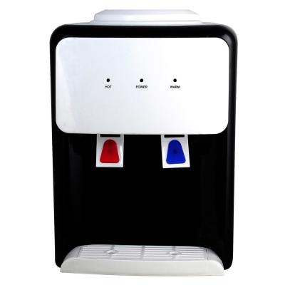China Black And White Push Tap Mini Desktop Water Dispenser With Full Plastic PP Housing for sale