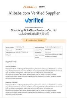  - Shandong Rich Glass Products Co., Ltd