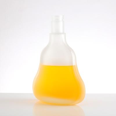 China Other Beverage 500 ml High Flint Gourd Shaped Glass Bottle with Screw Cap Thick Base for sale