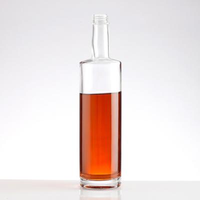 China 700ml 750ml Flat Shoulder Nordic Empty Rum Whisky Spirit Vodka Glass Bottle with Cork for sale