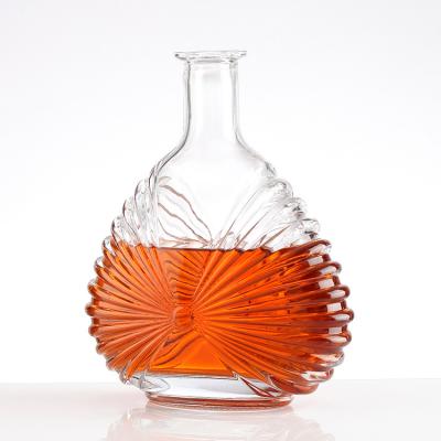 China Tequila Gin Brandy Rum Whiskey Vodka Liquor Spirits 700ml 750ml Hot Stamping Embossed Glass Bottle for sale