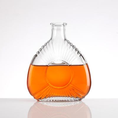 China Super Flint Glass Bottle for Vodka Brandy Whisky Rum Hot Stamping Transparent Design for sale