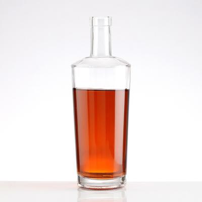 China 500ml 750ml Vodka Whisky Brandy Spirit Abrazine Glass Bottle with Cork 500ml for sale