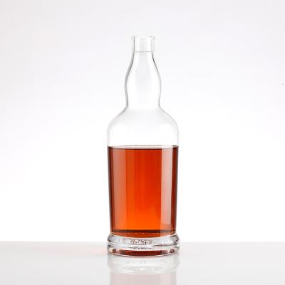 China Custom Make 170ml 200ml 230ml 300ml Round Clear Glass Bottle for Fruit Wine Liquor for sale