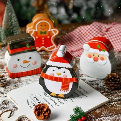 China Wholesale Customized Cartoon Shape Funny Metal Chocolate Candy Tin Can Christmas Gift Tin Case Cookies Biscuits Packagin for sale