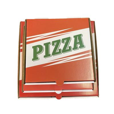 China Goods in Stock Wholeasale High Quality Corrugated Kraft 8-12 Inch Pizza Box with Disposable Lock, MOQ 100PCS for sale