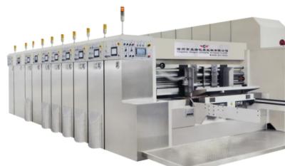 China 5 cores limpam a caixa de papel de Flexography de transferência que imprime a máquina de entalho à venda
