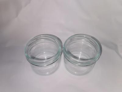 China High Transparent food grade Caviar glass Jar standard 8OZ 240ml With Metal Lid for sale