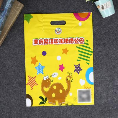 China LDPE Material Custom Printed Plastic Bags , Reinforcement Punched Handle Bags for sale