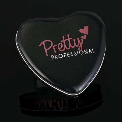 China Cosmetic Lipstick Custom Metal Tin Box Heart Shape With PVC Inner Tray for sale