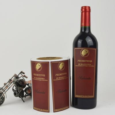 Chine OIN personnalisée 9001 de taille adaptée aux besoins du client par labels imprimables de bouteille de vin approuvée à vendre