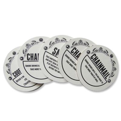 China Waterproof Promotional Drink Coasters Round Shape With ISO FDA Approved for sale
