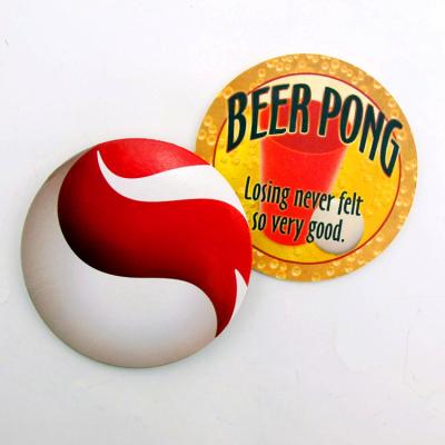 China Eco Friendly Paper Promotional Drink Coasters Custom Shaped High Temperature Resistant for sale